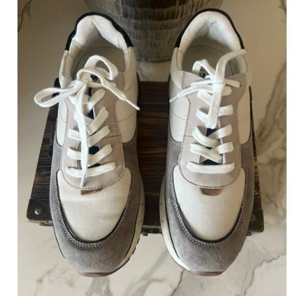 Madewell Kickoff Trainer Sneakers in Grey and Cream Multi - Picture 2 of 7
